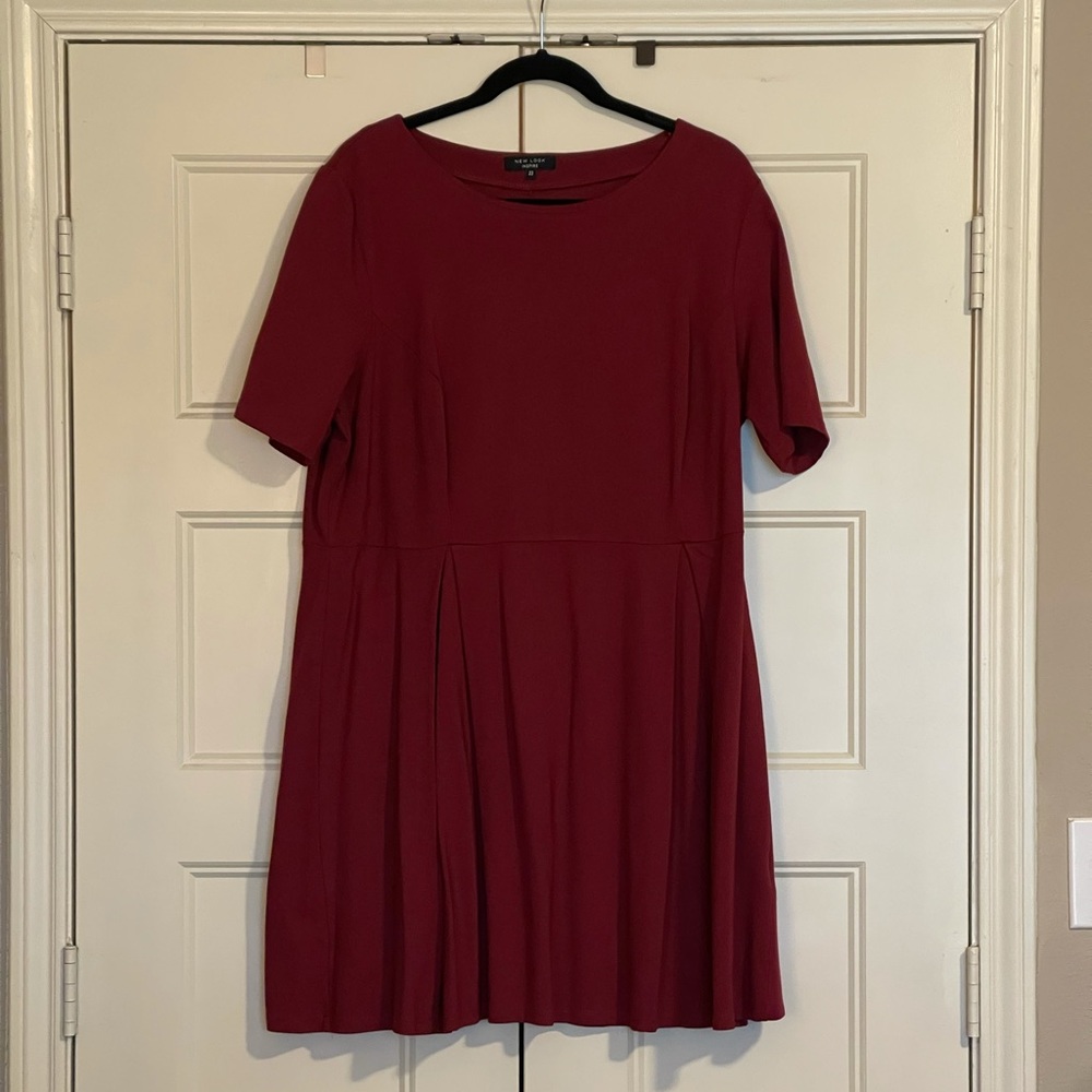 Berry colored skater dress